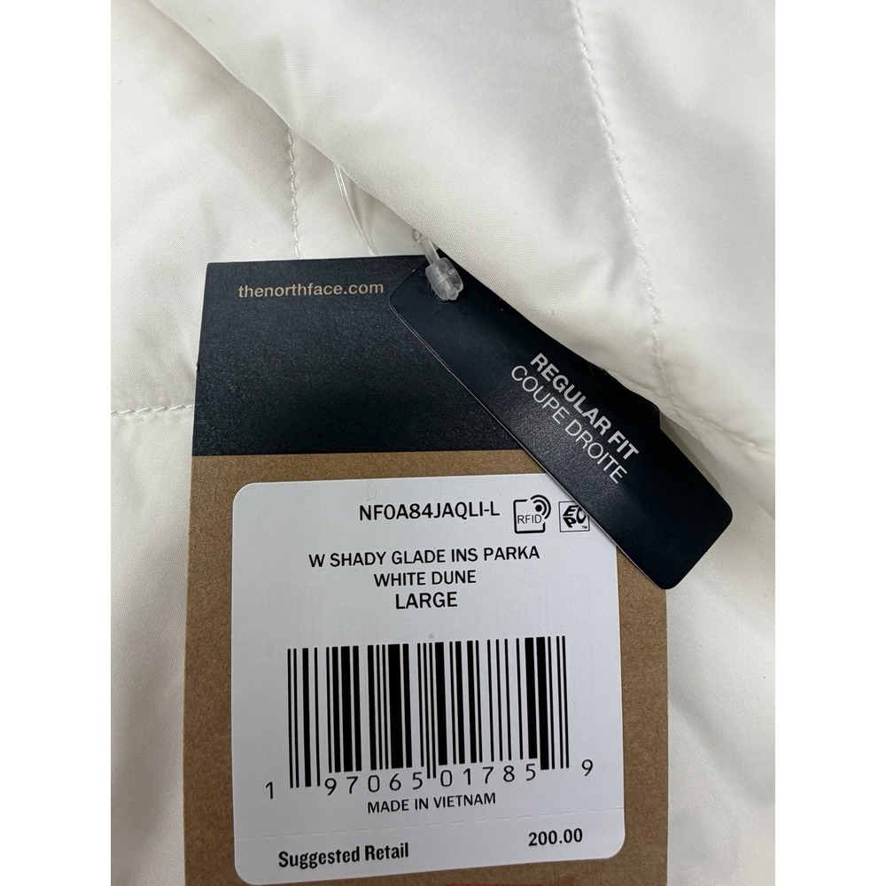 The North Face Women's Shady Glade Insulated Parka White Dune Large NWT - Picture 6 of 11
